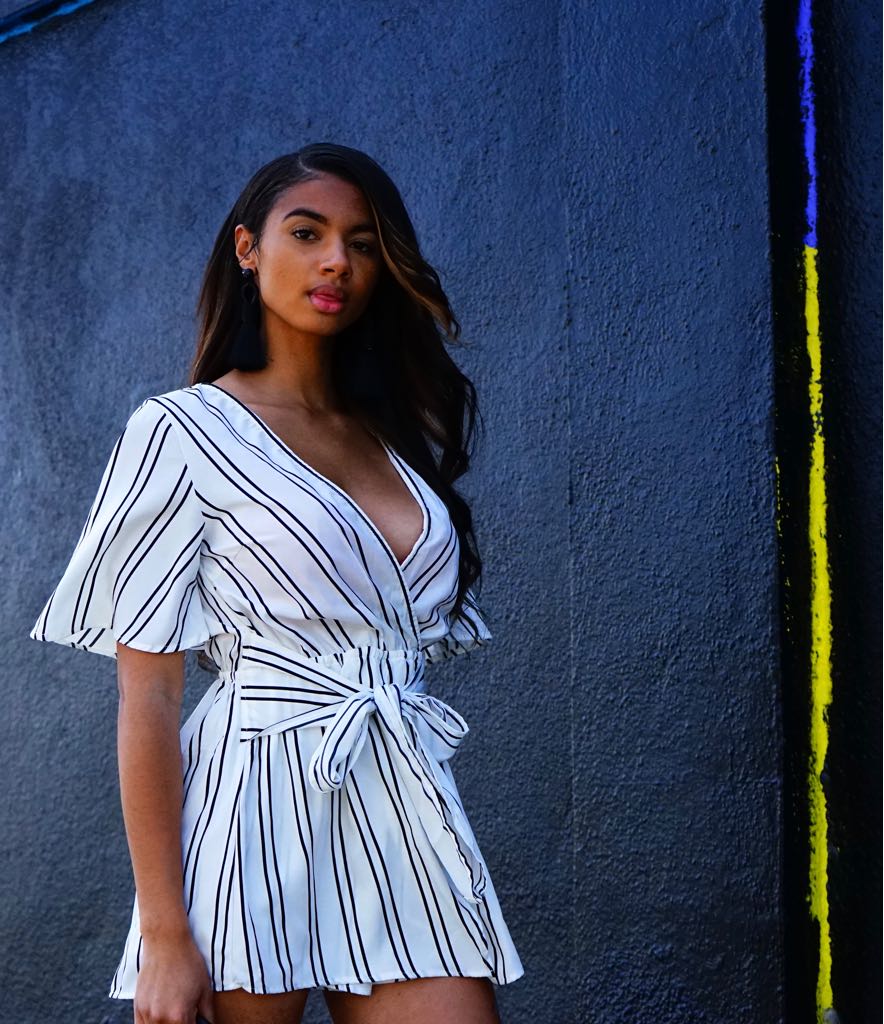 Aolanis Striped Romper